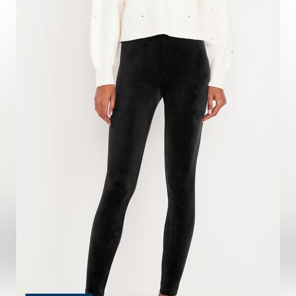 Old Navy High Waisted Velvet Leggings! - Picture 1 of 10